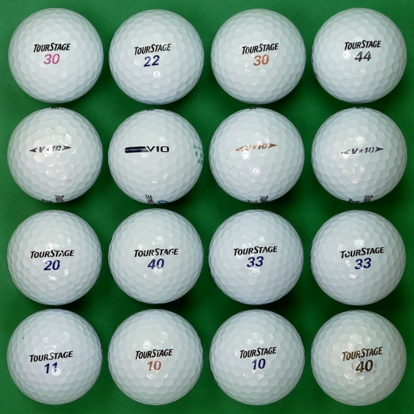 그린피플,투어스테이지 V10 3피스 A-급 로스트볼 16개