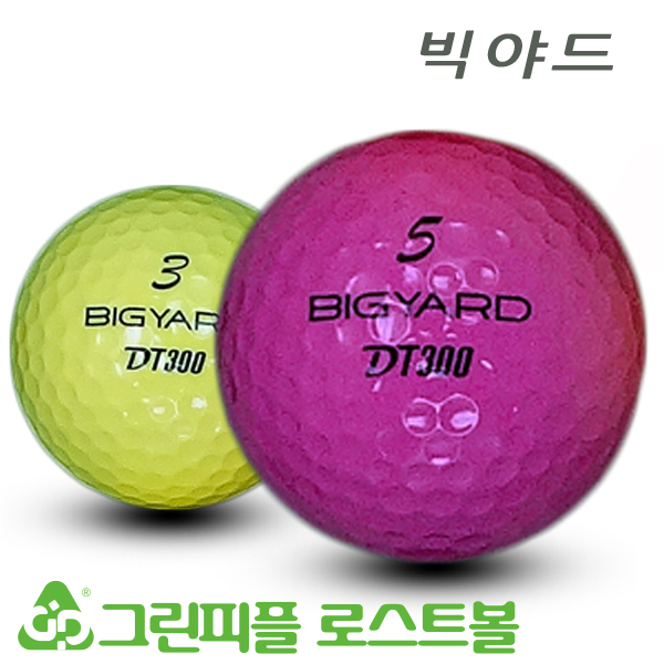 그린피플,빅야드 DT 300 컬러혼합 3피스 B+급 로스트볼 16개