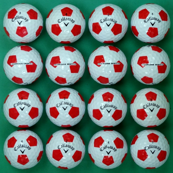그린피플,캘러웨이 크롬 소프트 트루비스 4피스 A-급 로스트볼 16개