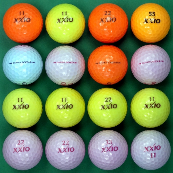 그린피플,던롭 젝시오 슈퍼 XD 컬러 3피스 A-급 로스트볼 16개