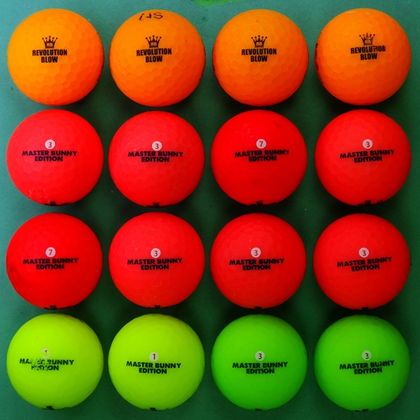 그린피플,마스터버니 에디션 레볼루션 블로우 무광 컬러 3피스 A-급 로스트볼 16개