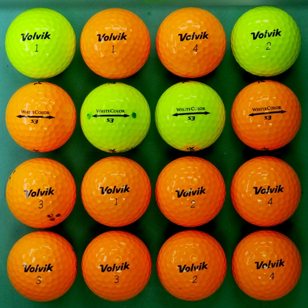 그린피플,볼빅 화이트컬러 S3 컬러혼합 3피스 A급 로스트볼 16개