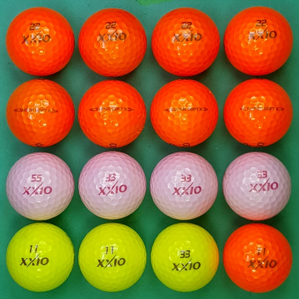 그린피플,던롭 젝시오 슈퍼소프트 X 컬러혼합 3피스 B+급 로스트볼 16개