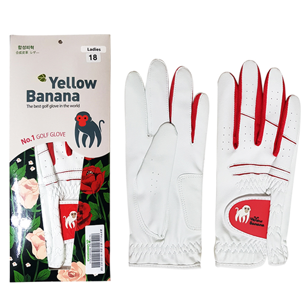 그린피플,옐로우바나나 합피 여성 양손장갑 스마트터치 YB-003 레드