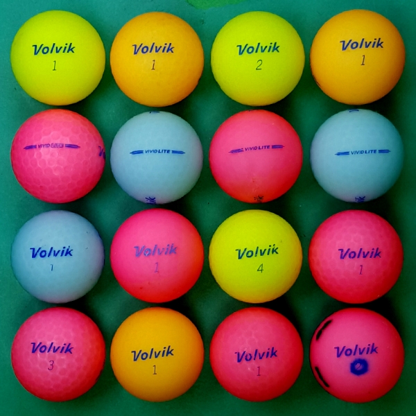 그린피플,볼빅 비비드 라이트 컬러혼합 A-급 로스트볼 16개