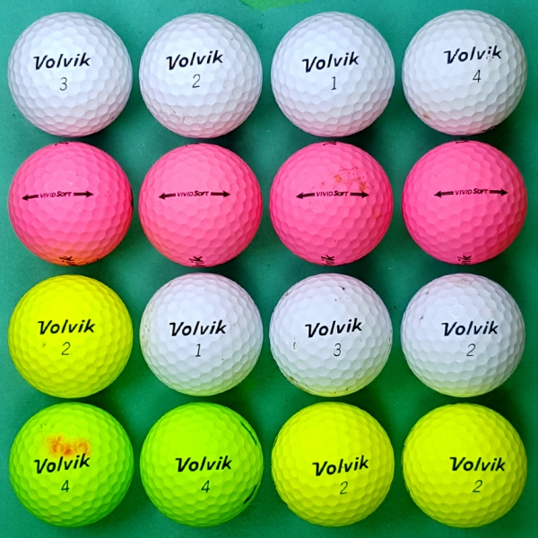 그린피플,볼빅 VIVID SOFT 컬러혼합 B+급 로스트볼 16개