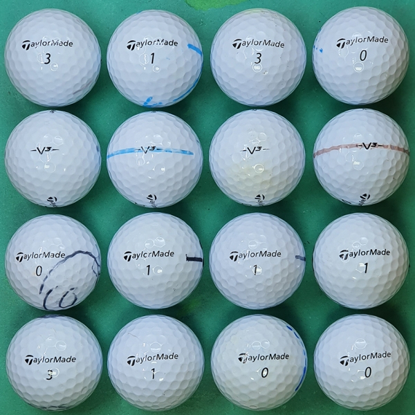 그린피플,테일러메이드 V3 3피스 B급 로스트볼 16개