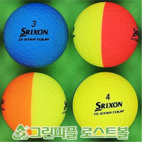 그린피플,스릭슨 Q-스타투어 무광 디바이드 컬러혼합 3피스 B급 로스트볼 16개