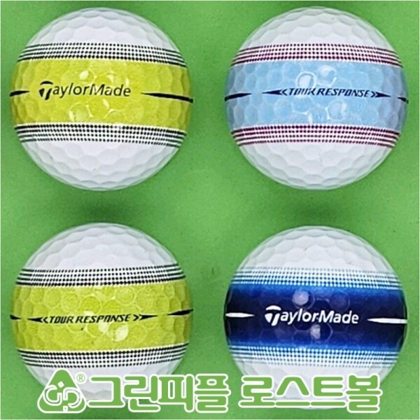 그린피플,테일러메이드 투어 리스폰스 스트라이프 3피스 A-급 로스트볼 16개