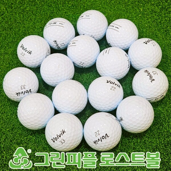 그린피플,볼빅 플라이 온(FLY ON) 화이트 2피스 A+급 로스트볼 16개