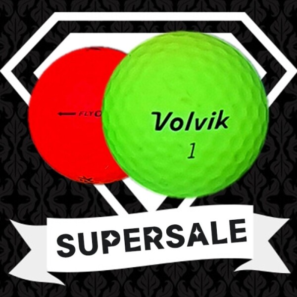 그린피플,[SALE] 볼빅 플라이 온 (FLY ON) 무광컬러혼합 2피스 A-급 로스트볼 32개(16개X2팩)