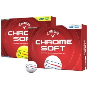 정품볼 NEW 캘러웨이 360 트리플트랙 크롬소프트 3피스 1dz(12구) 화이트/옐로우