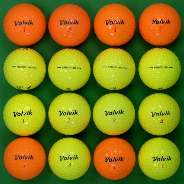 그린피플,볼빅 뉴 비스므스 컬러혼합 3피스 A-급 로스트볼 16개