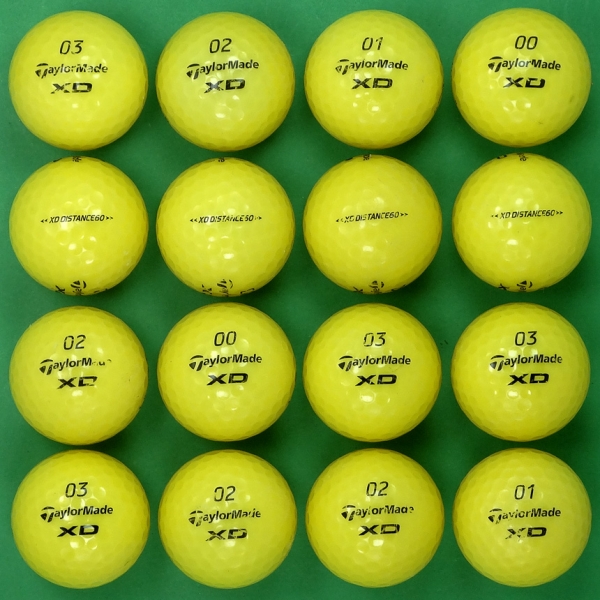 그린피플,테일러메이드 XD 디스턴스 60 옐로우 2피스 B+급 로스트볼 16개