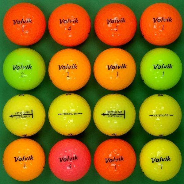 그린피플,볼빅 크리스탈 컬러혼합 3피스 A+급 로스트볼 16개